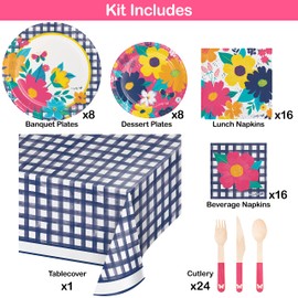 Dolly Parton Blossoming Beauty Party Supplies Kit, Serves 8