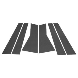 Hihaha Door Pillar Window Trim for Acura MDX 2007-2013 Front Rear Left Right Anti Scratch Sticker Pillar Posts Door Outer Exterior Cover 6 Pcs Carbon Fiber Pattern Black