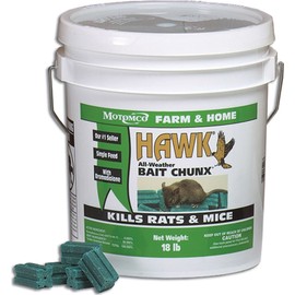 106445 Hawk All-Weather Bait Chunx Rat & Mouse Killer, 18 lb