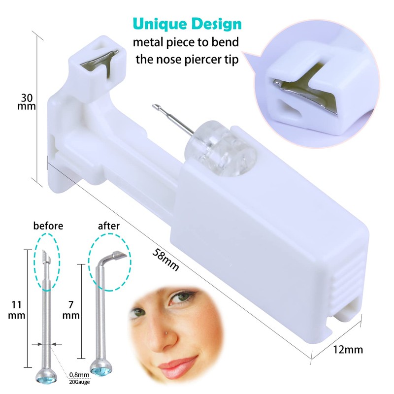 Firstomato 1PC Disposable Nose Piercing Gun Self Nose Piercing Kit