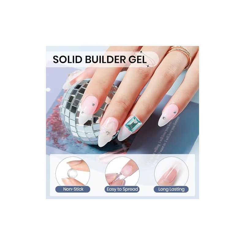 SUPWEE Solid Builder Gel Nail Extension, 14 g Multifunctional Clear