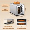 2 Slice Touch Screen Toaster with Wide Slots Stainless Steel