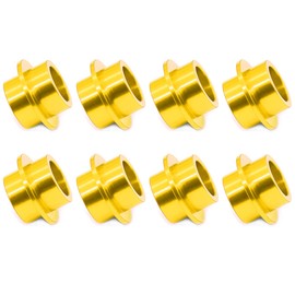 8-Pack Aluminum Self Centering Inline Roller Ice Skate Gasket Bearing Bushing Spacers for 8mm Axles Wheel Center Men Women Outdoor Skating Parts Scooter Quad Wheels Shoes Precision Durable (Golden)