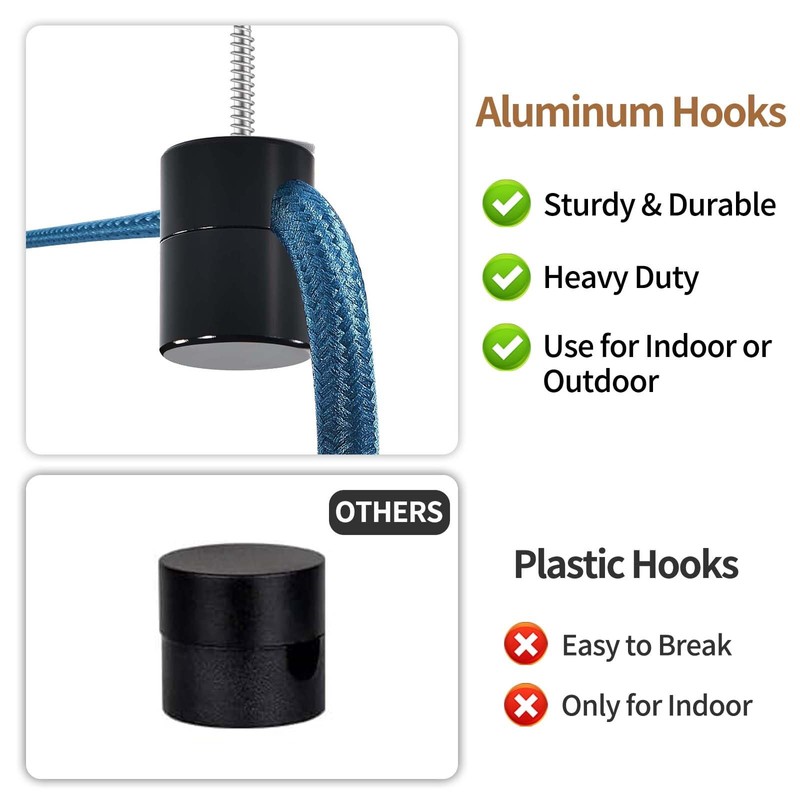 Adcssynd 6 Pack Aluminum Ceiling Hooks Heavy Duty for Hanging
