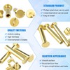 Glarks 120 Sets Gold Chicago Screws Assortment, M5 x 6/15/25/35/45/55