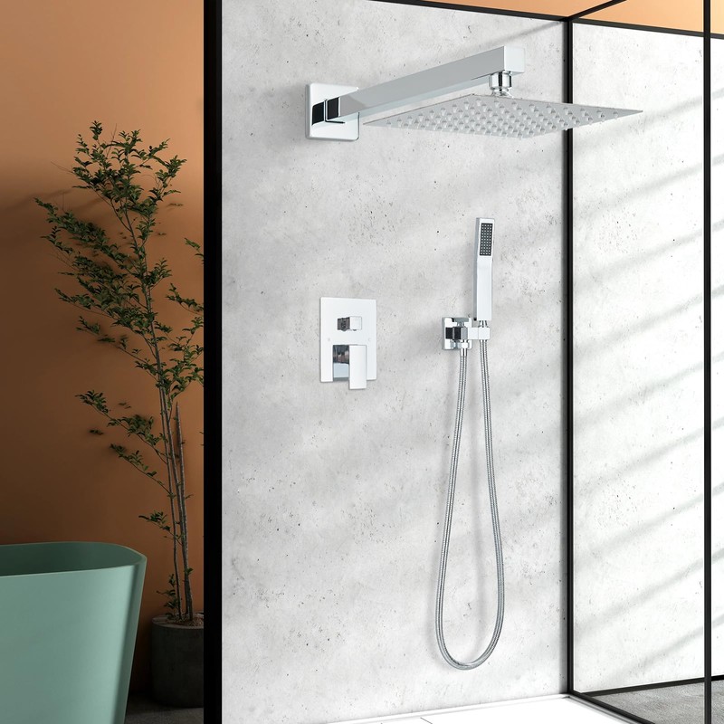 Ackwave Shower Faucet Polished Chrome Shower System with 8 Inches