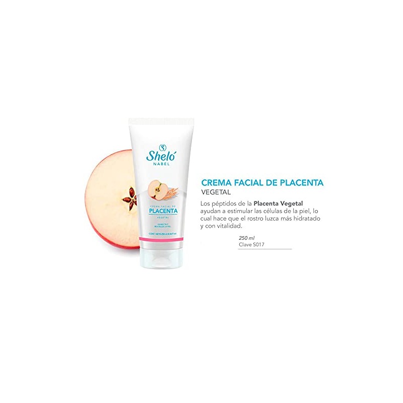 Crema Facial Placenta con Protector Solar Antiedad Rejuvenece