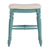 Linon Marino 25" Wood Backless Counter Stool in Blue