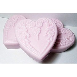 3 Pc Gardenia Scented - Large Heart shaped Goatmilk-Shea Soap Gift Set