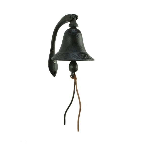 CTW Home Collection Cast Iron Logan Dinner Bell With Bracket Dinner Bell - Feel The Vibe Of Traditional Family Meals And Gatherings. Made Of Heavy Cast Iron - Measures 4"W X 5 1/2"D X 6"T