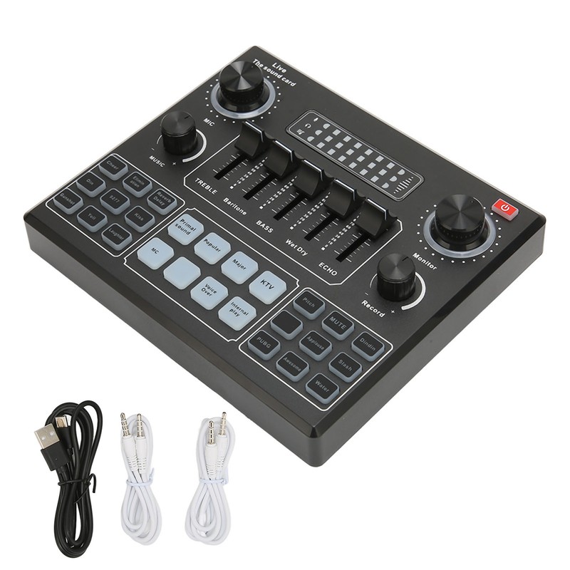 Live Sound Card Multiple Sound Effects Voice Changing External Mini