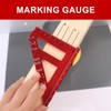 KETIPED Imperial 3D Carpenter Square Hole Scribing Triangle Ruler,Quick 15°