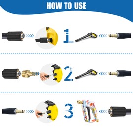 Flexible Pressure Washer Hose for Karcher K2 K3 K4 K5 K7, 6m Replacement Hose with Quick Coupling & M22 14mm Adapter, 3600PSI High Pressure Extension Hose for Jet Cleaning Applications