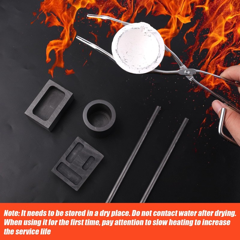 7pcs Graphite Torch Melting Casting Kit, Refining Kit Melting Kit