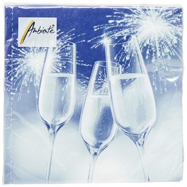 Ambiente Papierservietten - Servietten Lunch / Party / ca. 33x33cm Celebration Blue - Weihnachten - New Year - Ideal Als Geschenk Und Tisch-Deko