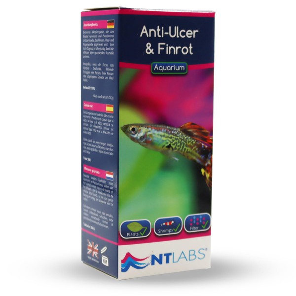 NT Labs Aquarium Anti-Ulcer & Finrot, Bacterial Infection Treatment, Relieves