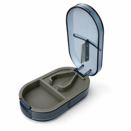 Gtheimn Pill Cutter Splitter for Small, Tiny & Large Pills, BPA-Free Tablet Cutter with Removable Silicone Pad, Safe Stainless Steel Blade, Travel Size Pill Splitter for Vitamins and Tablets