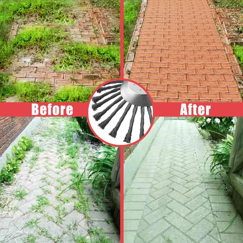 NeJesZoe 10 inch Unbreakable Steel Wire Weed Brush Cutter Trimmer