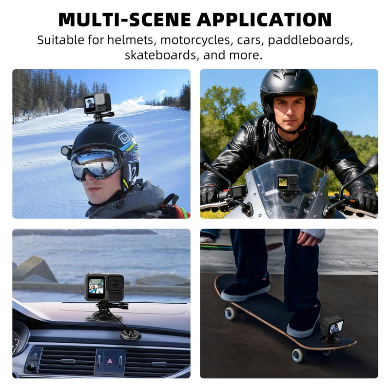 BRDRC Flexible Adhesive Mount for Insta360, 3 Packs Helmet Sticky