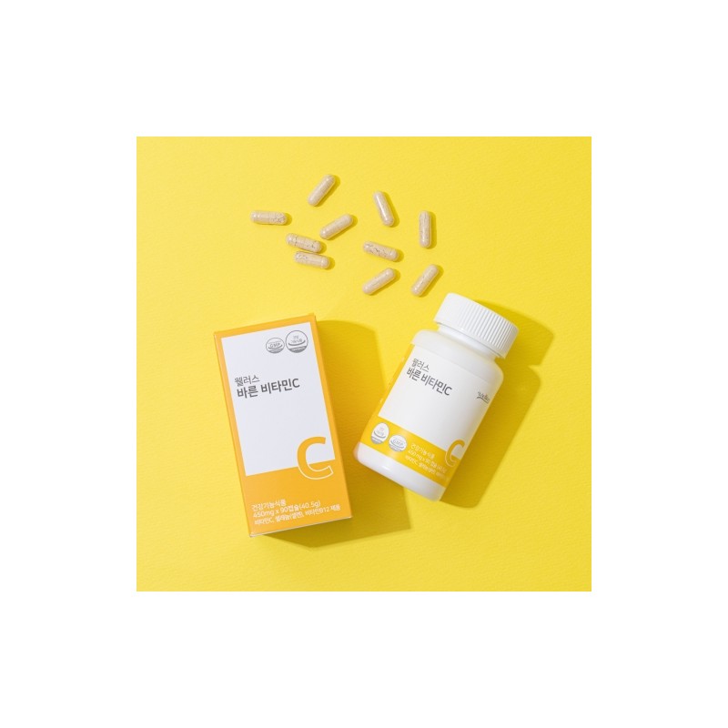 Wellus Proper Vitamin C 450mg 90 Capsules / 웰러스 바른