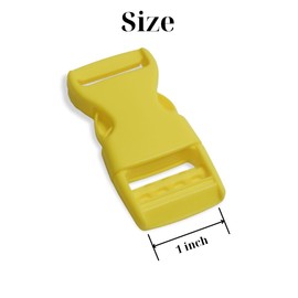 4 Pcs Light Yellow Buckles for Straps 1 inch Plastic Belt Buckle 25mm Dual Adjustable No Sewing Quick Side Release Plastic Buckle Clips for Backpack Outdoor Paracord Bracelets Pet Collar Craft, Light