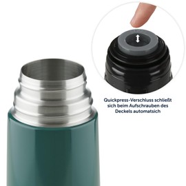 Blumtal Eifel Stainless Steel, Leak-Proof Thermos Flask with Drinking Cup for On the Go, Insulation of Warm Beverages, 700 ml, Dark Green