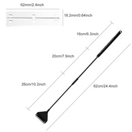 Aquarium Cleaning Tools, Algae Scraper, Aquarium Algae Razor Scraper, 62 cm, Aquarium Cleaning Tool with Removable Rod, Pack of 10 Stainless Steel Blades, for Glass Fish Tanks