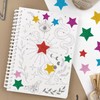 CustomyLife 180Pcsc Glitter Foam Star Stickers, 3 Sizes Pink Gold