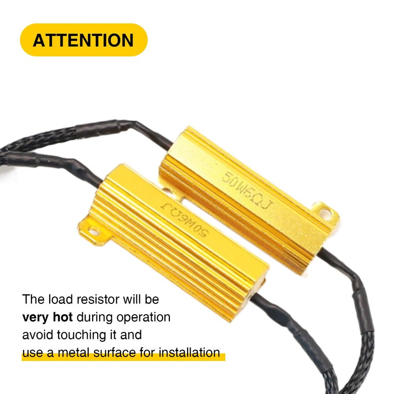 gopupu 2Pcs 3157 4157 T25 Load Resistor Fix Hyper Flash,