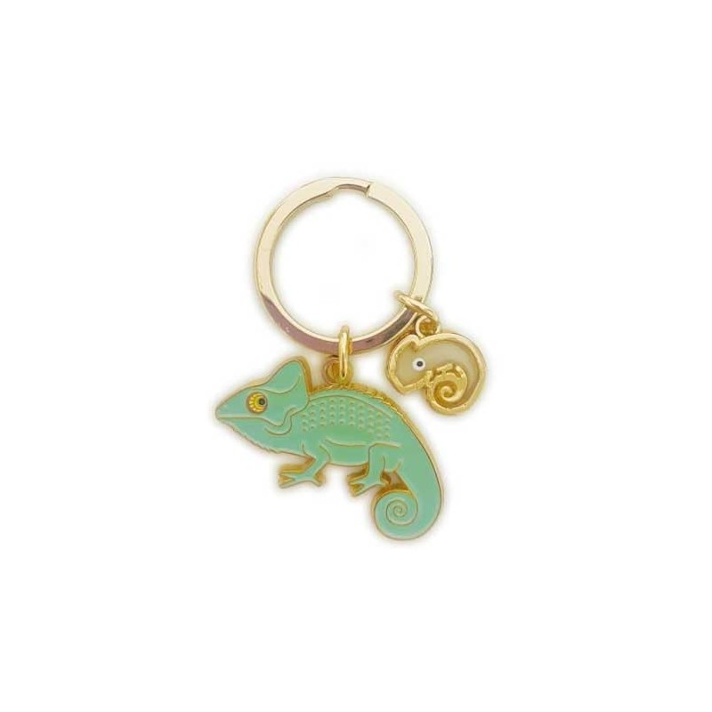 World Shoji 151058 Key Chain Animal Key Ring Eboshi Chameleon