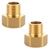 QZKJQDD Brass Reducer (1/2 Inch Female x 3/8 Inch Male