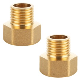 QZKJQDD Brass Reducer (1/2 Inch Female x 3/8 Inch Male Thread)
