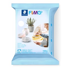 Staedtler STAEDTLER lufttrocknende Modelliermasse FIMO air, weiß, sofort gebrauchsfähig, kein Brennvorgang notwendig, 1000g, angenehme Haptik, klebt nicht, 8101-0