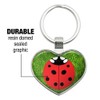 Lady Bug Ladybug Insect Keychain Heart Love Metal Key Chain