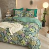 EAVD Tropical Leaves Duvet Cover Queen Soft Cotton Chic Plant