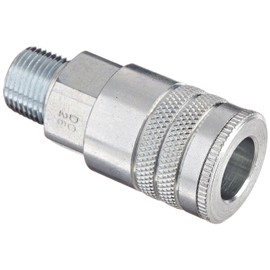 Dixon Valve & Coupling DC25 Steel Air Chief Industrial Interchange Quick-Connect Air Hose Socket, 3/8" Coupler x 3/8" NPT Male Thread, 70 CFM Flow Rating