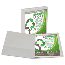 Samsill 18917 Earth's Choice Biobased + Biodegradable Round Ring View Binder 1/2-Inch Cap White (SAM18917)