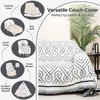 Deisy Dee Sofa Covers for 3 Cushion Couch Sofa Chenille
