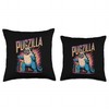 Pugzilla Giant Pug Monster Parody Throw Pillow