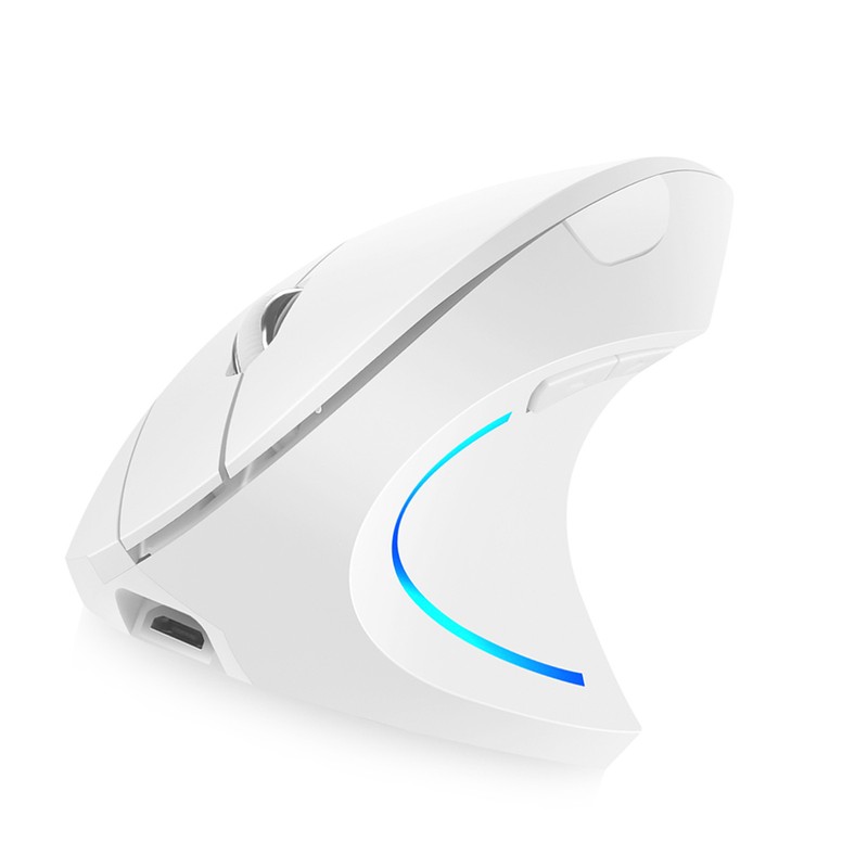 2.4G BT Dual-mode Wireless Vertical Mouse Rechargeable Mouse RGB streamer