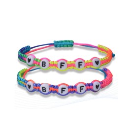 Matching Bracelets for 2 Best Friend Bracelets Adjustable Cord Braided Bracelet for Bff Love Bracelet Jewelry Gift for Women Girls Birthday Anniversary Christmas Valentine's Day Gift for Her