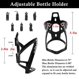 2-Pack Bike Water Bottle Cage Bicycle Water Bottle Holder Lightweight & Strong Bicyle Mount for Road & Mountain Bikes with Screws Spanner