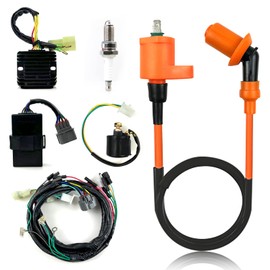 Ignition Coil CDI Box Wiring Wire Harness Starter Solenoid Relay Voltage Regulator Rectifier Spark Plug for Honda FourTrax 300 TRX300 2x4 TRX300FW 4x4 1998-2000 32100-HM5-A10 30410-HM5-A11