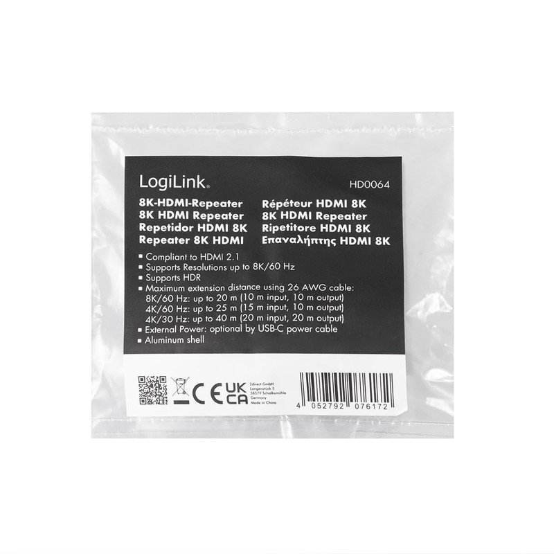 LogiLink HD0064 HDMI Repeater up to 20 m in Ultra