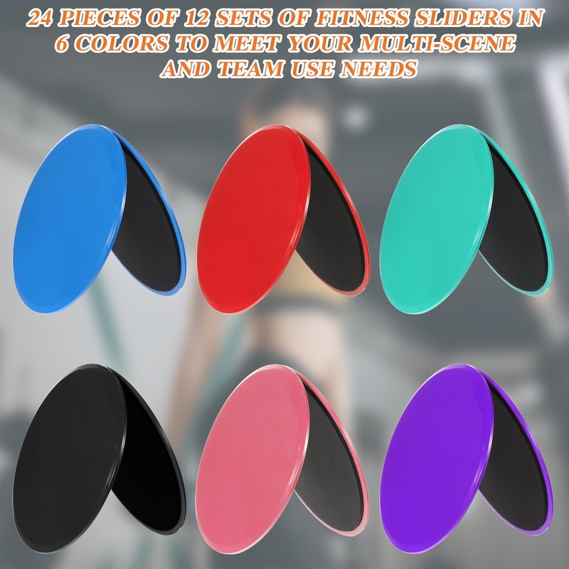 24 Pcs Core Sliders Bulk Exercise Glider Discs Gifts for
