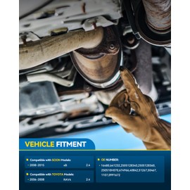 PHILTOP High Flow Front Catalytic Converter Kit Direct-Fit 16480, 641232, 40842 Compatible with Toyota, Scion 2006-2008 RAV4 2.4L, 2008-2015 xB 2.4L, with O2 Port, EPA Compliant