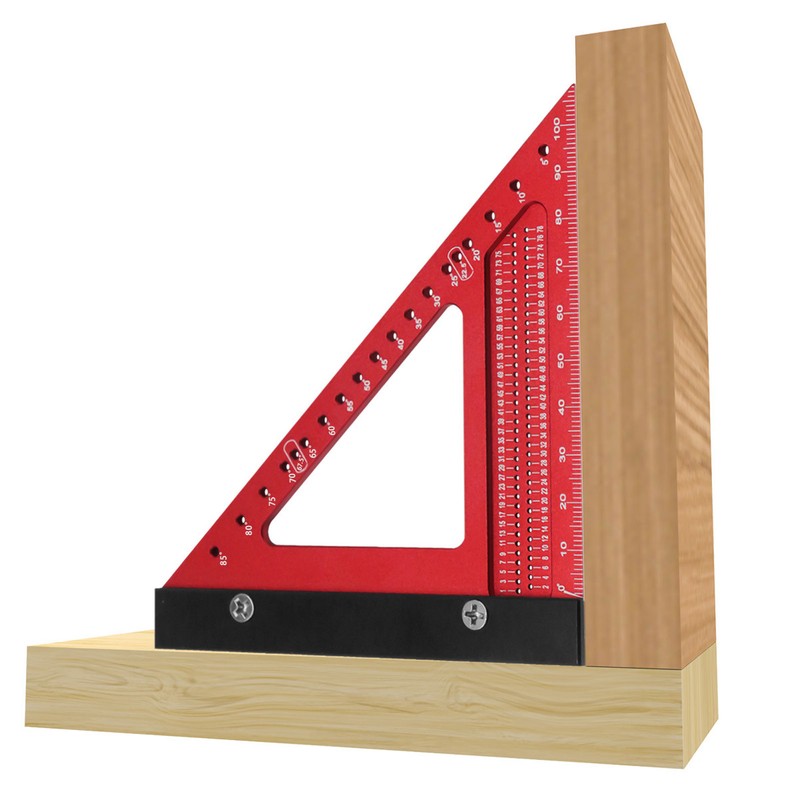 Woodworking Triangle Ruler Aluminum Alloy High Accuracy Portable Rafter Square