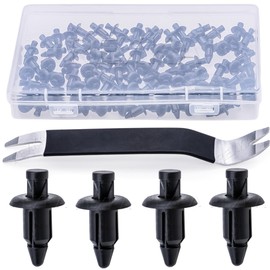Rexka 51pcs M6 Fender Clip Retainer Bumper Nylon Push Rivet Pins Compatible with Honda Kawasaki Suzuki GSX-R Yamaha YZF R1 R6 - Multipurpose Auto Trim Body Remover