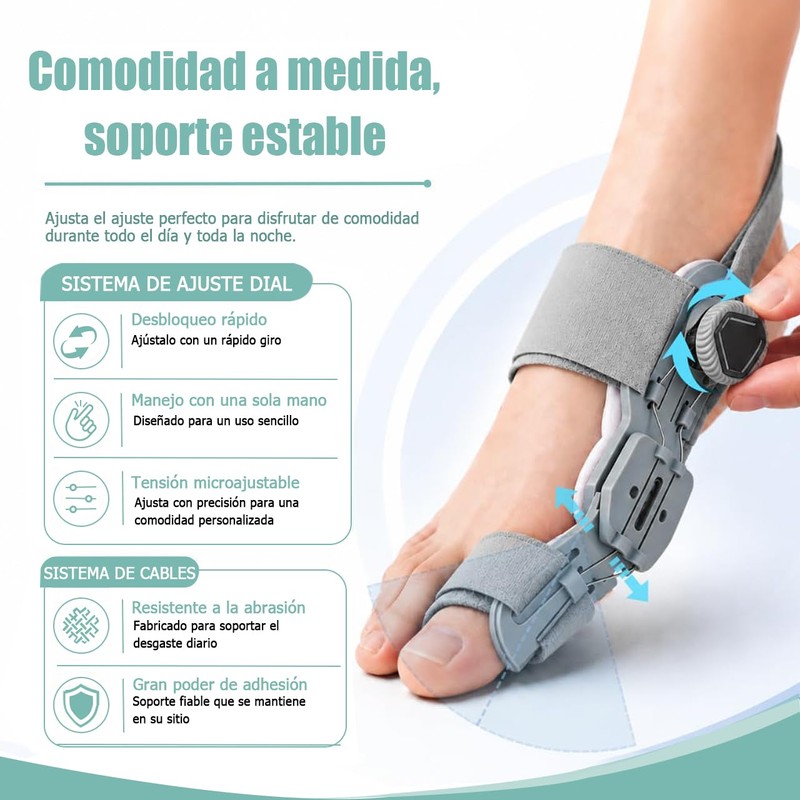 Corrector de Juanetes Para Hombre y Mujer Ajustable,Separador de Dedos