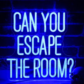 Escape Room Neon Sign - LED Light For Escape Room Props, Party Favors, Home Game Room, Birthday Parties & Group Events